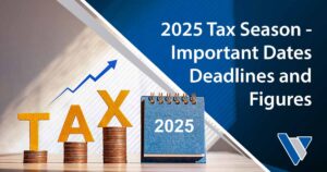 2025 tax season graphic with important dates and deadlines