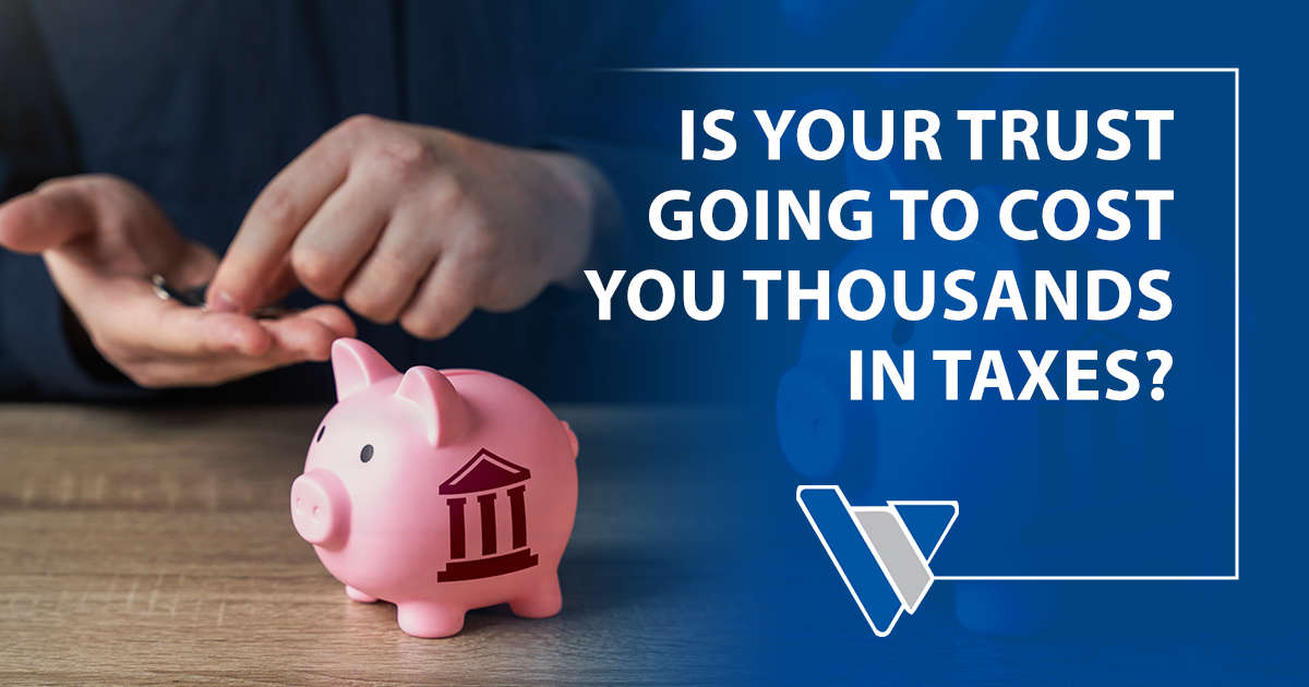 Image representing government budget and taxes, symbolizing economics, savings programs, and cost cutting, featuring Virtus Wealth Management and highlighting the topic 'Is Your Trust Going to Cost You Thousands in Taxes?