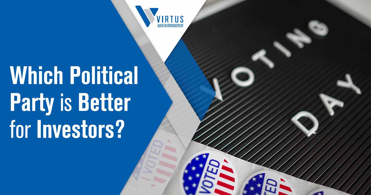 Voting day image captured at Virtus Wealth Management, emphasizing the question 'Which Political Party is Better for Investors?' This visual aligns with the page's context, illustrating the intersection of finance and politics during election time.