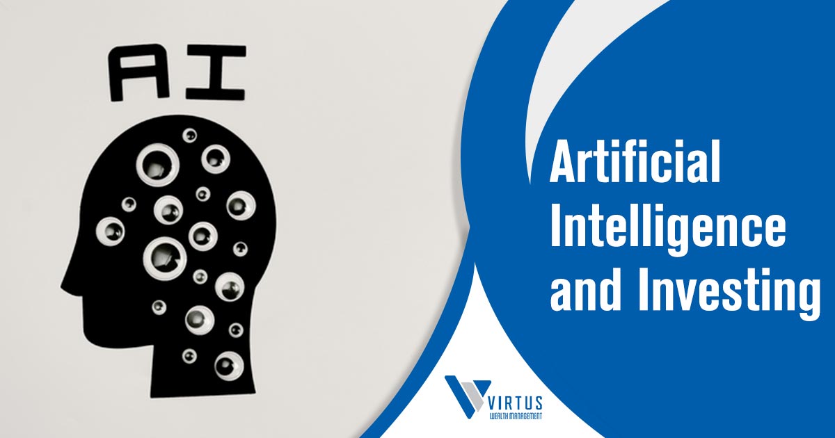 Black silhouette representing artificial intelligence and investing