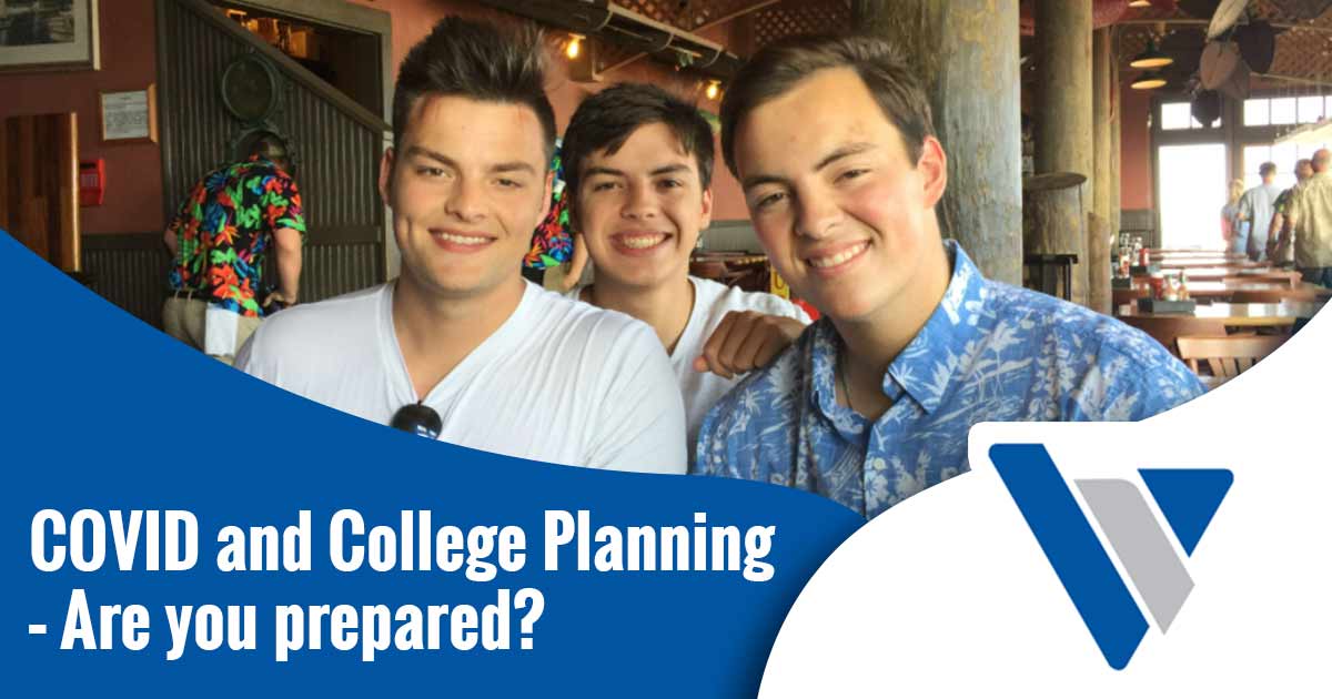 College planning graphic addressing COVID-19 considerations