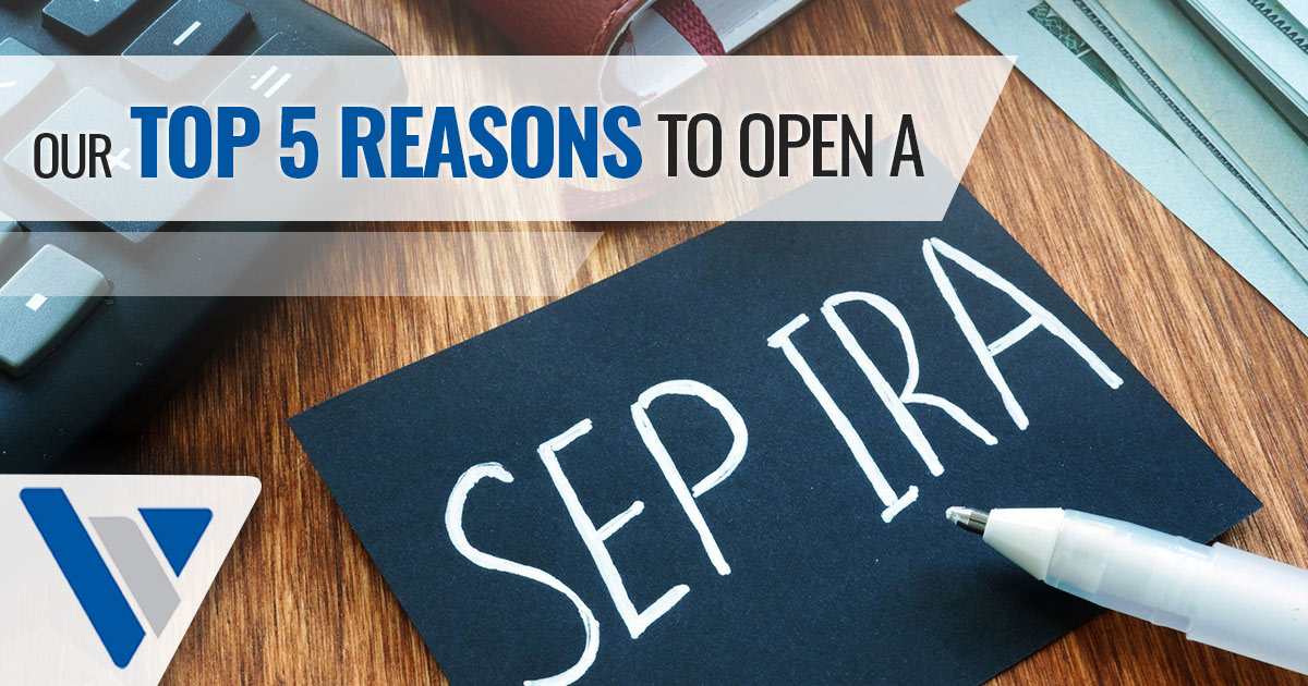 Graphic highlighting five reasons to open a SEP IRA