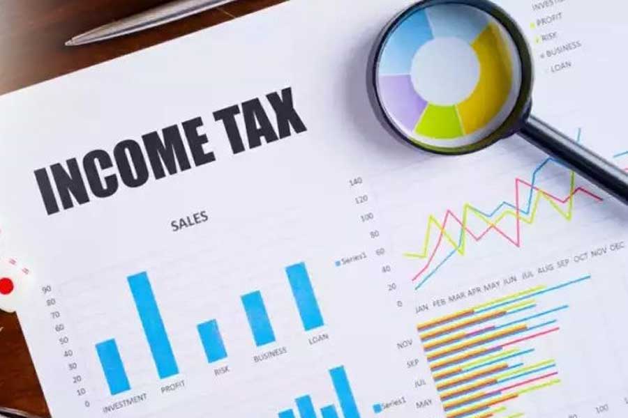 Charts and graphs illustrating income tax information