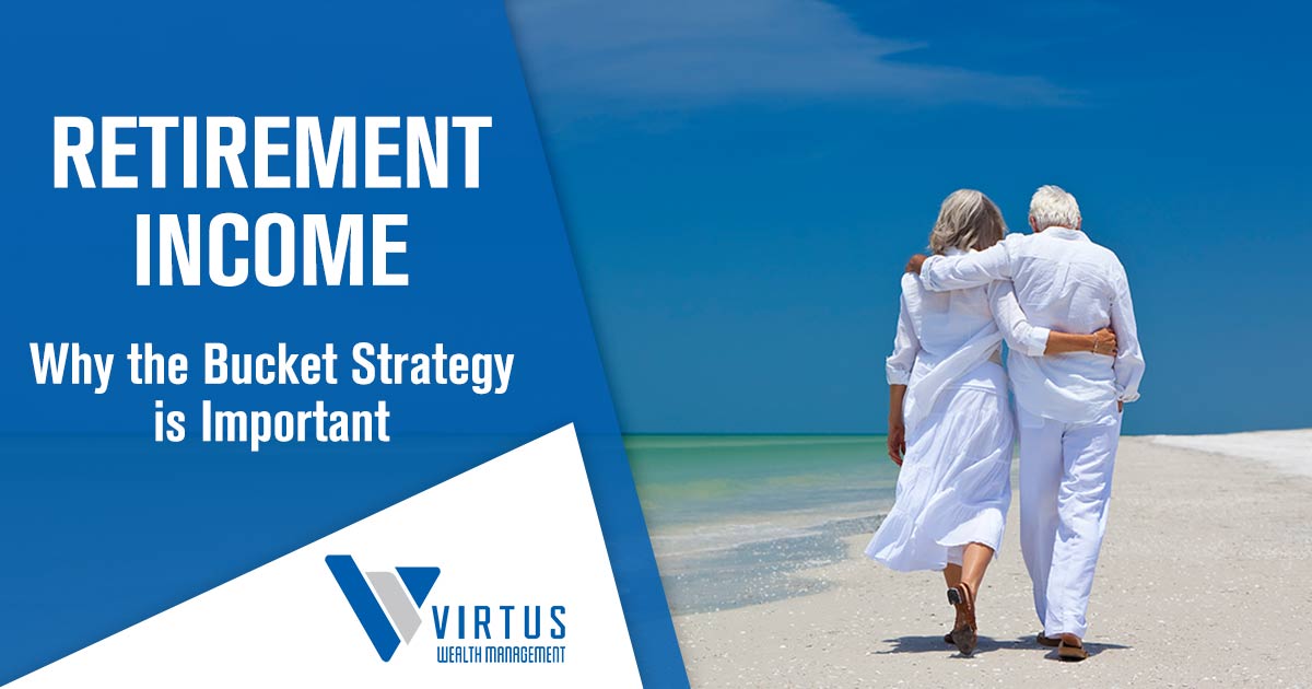 Retirement income graphic about the bucket strategy
