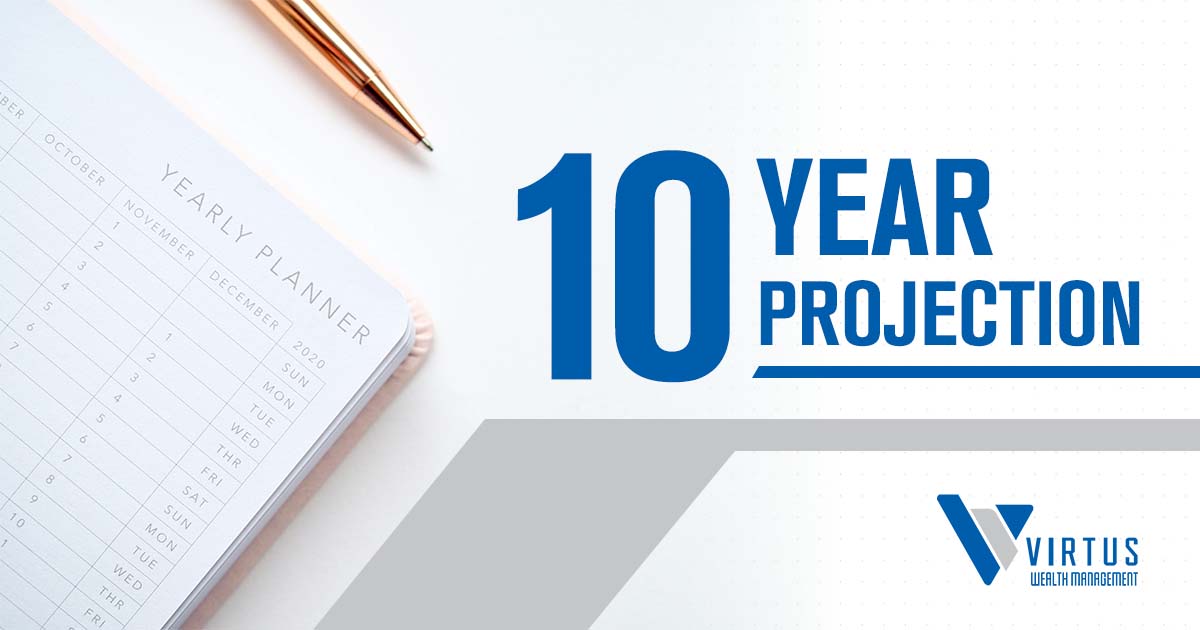 10 Year Projection graphic for financial planning