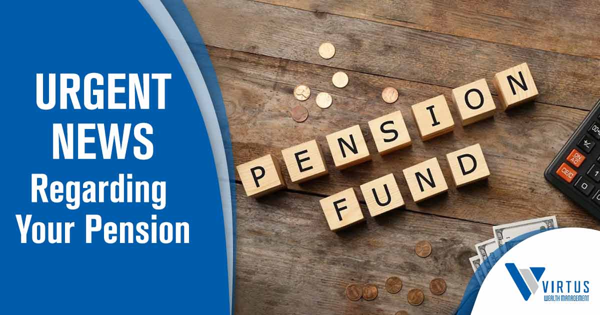 Pension planning financial graphic