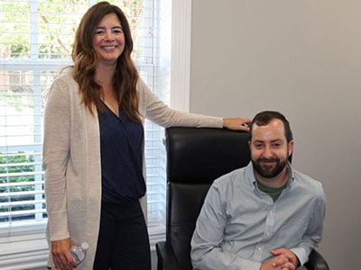 Photo of Karen Spence, CRPC® and Josh Hubman, CFP® in offices of Virtus Wealth financial advisors
