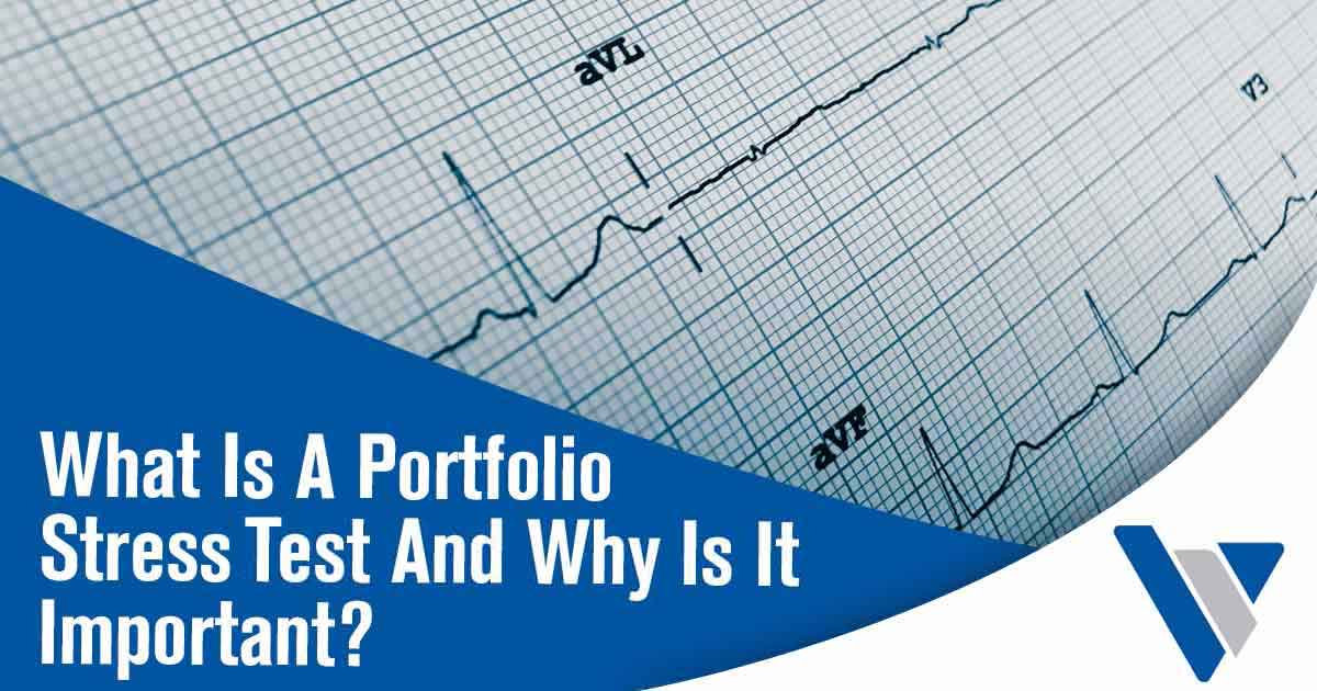 Portfolio stress test graph showing financial market data